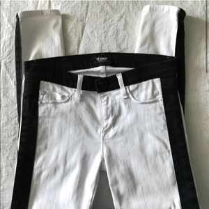 Hudson white skinny jeans